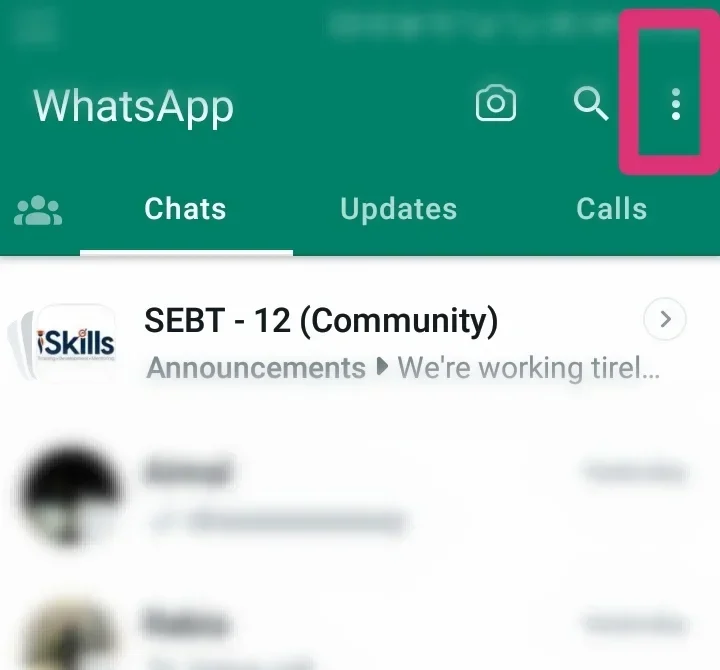 whatsapp menu